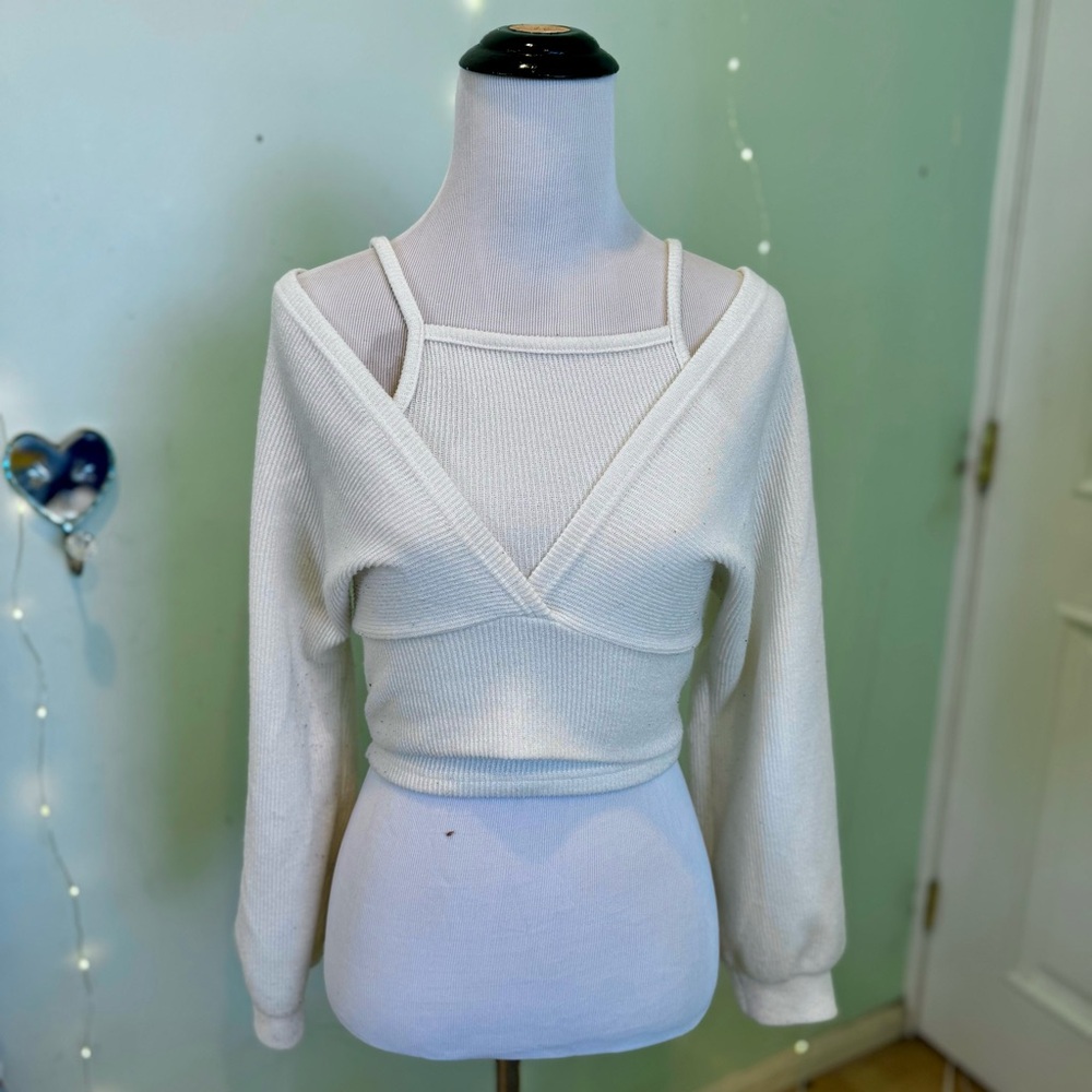 Bolero and Halter Two Piece Sweater Set